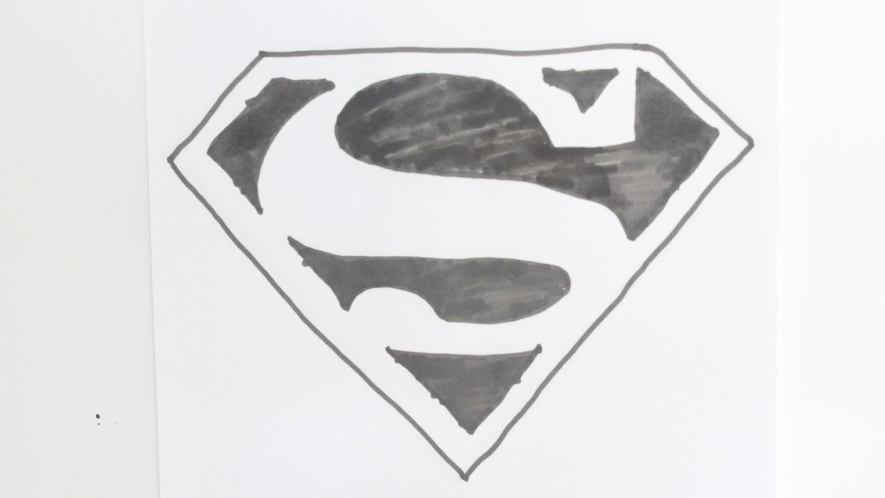 1280x720 Drawing How To Draw The Superman Logo - Cool Logo Drawings