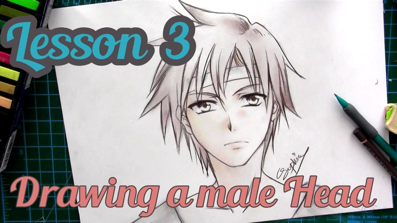 1280x720 How To Draw A Manga Male Head - Cool Manga Drawings