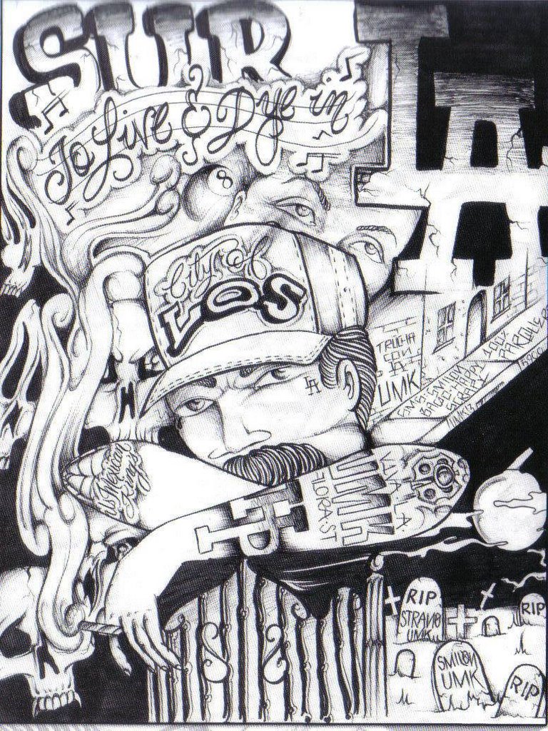 768x1024 La Drawing Gangster Mexican For Free Download - Cool Mexican Drawings