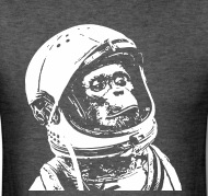 190x179 Cool Space Monkey Astronaut Men's T Shirt Spreadshirt - Cool Monkey Drawings
