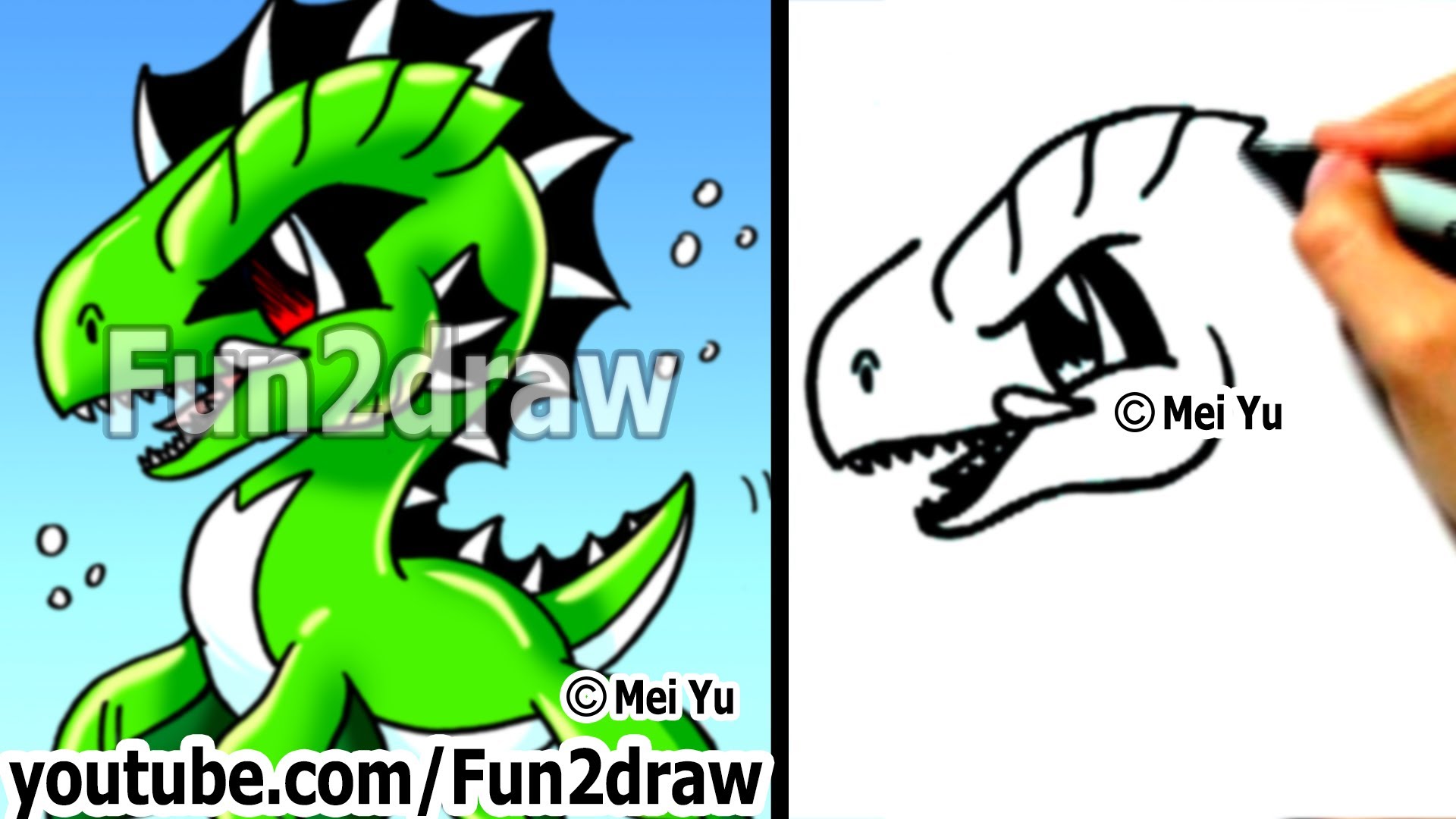 1920x1080 Easy Cartoon Drawings How To Draw A Cool Sea Monster Drawing - Cool Monster Drawings