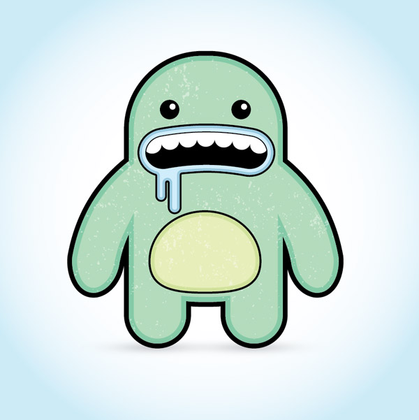 600x601 Fun Vector Monster Character Illustrator Tutorial - Cool Monster Drawings