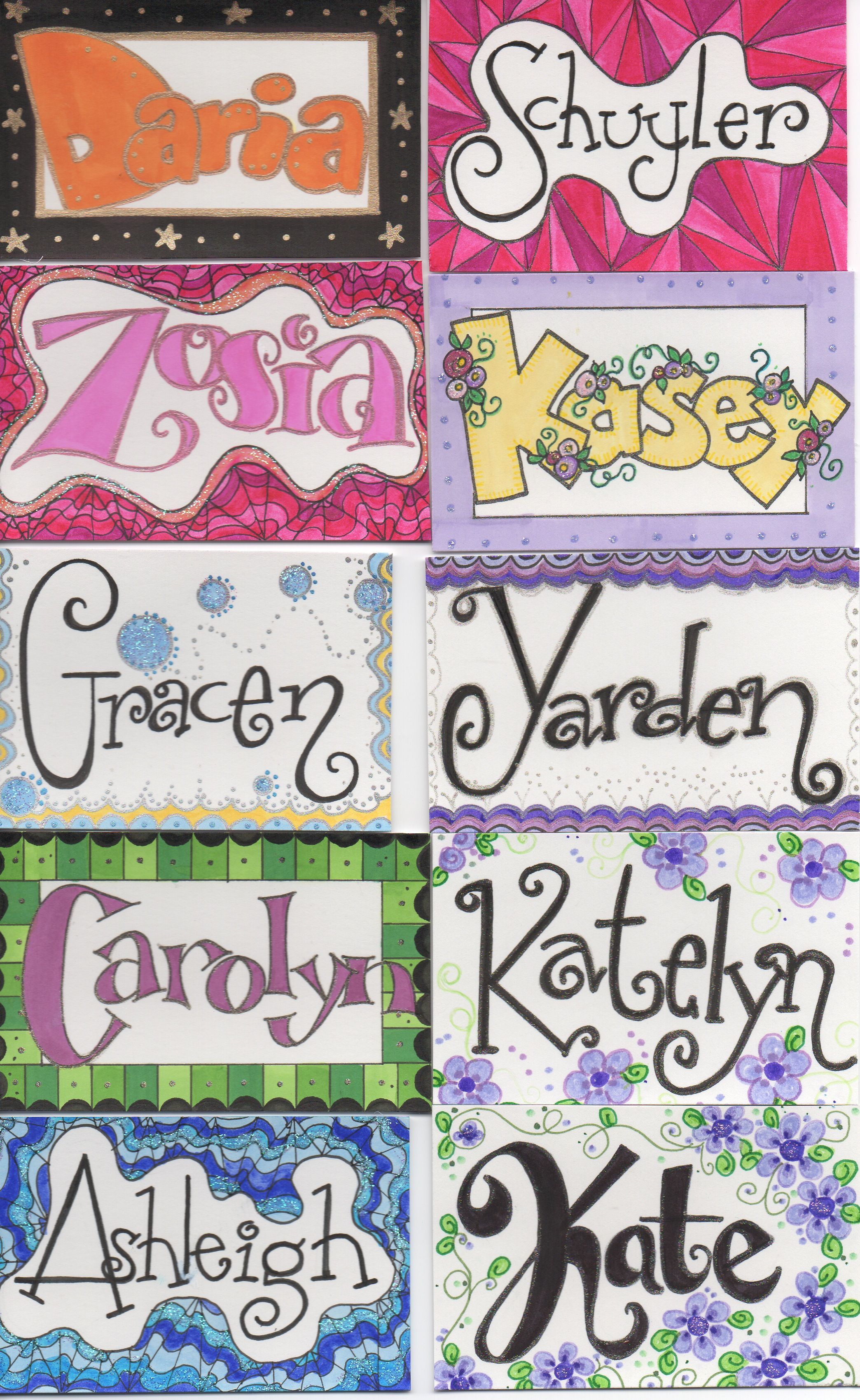 2088x3397 name tags i drew for kids i work with part dawn alice rogers - Cool Name Drawings