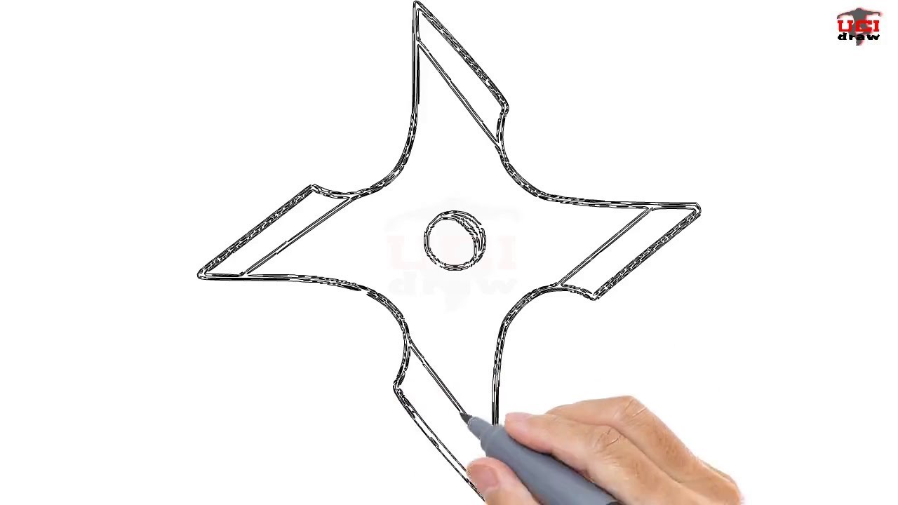 1280x720 How To Draw A Ninja Star Easy Step - Cool Ninja Drawings