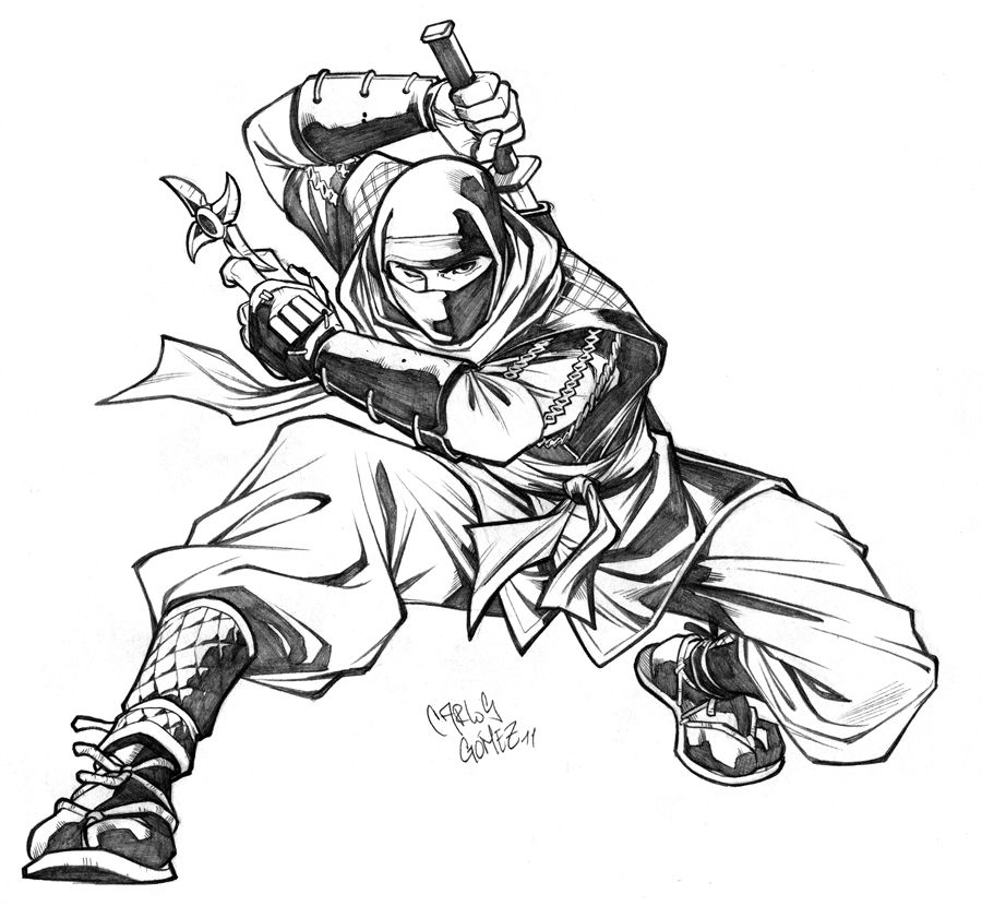 900x830 Ninja Sketch Ninja Sketch Commission - Cool Ninja Drawings