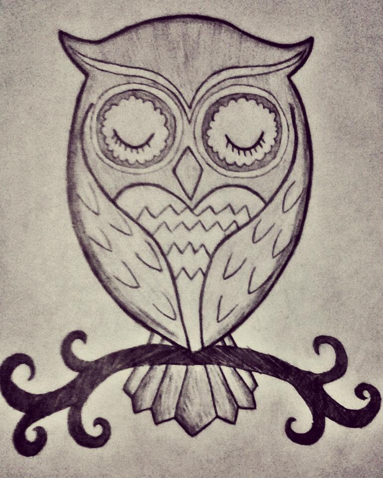 770x960 Rabiscos Via Facebook On We Heart It - Cool Owl Drawings