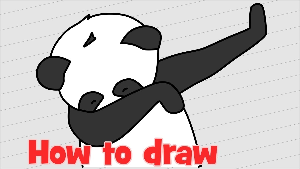 1280x720 How To Draw Panda Dab Step - Cool Panda Drawing