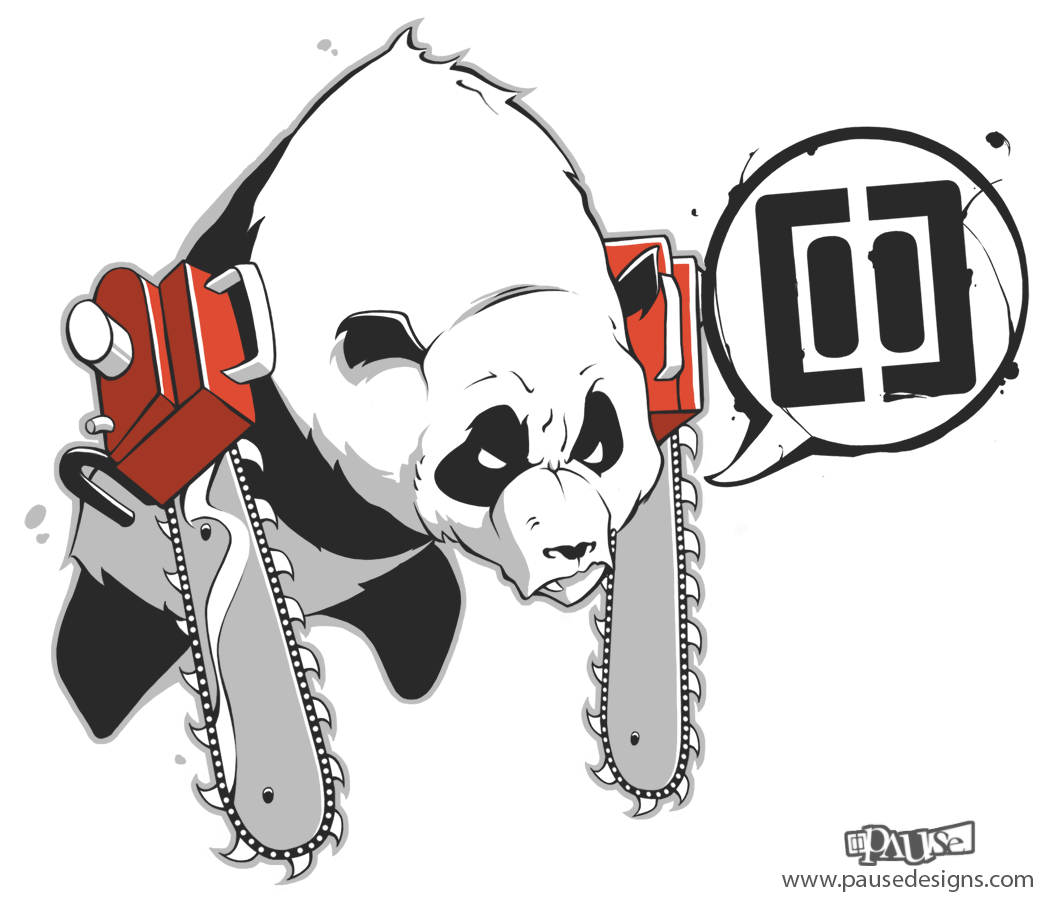 1044x900 Zombie Panda Drawing - Cool Panda Drawing