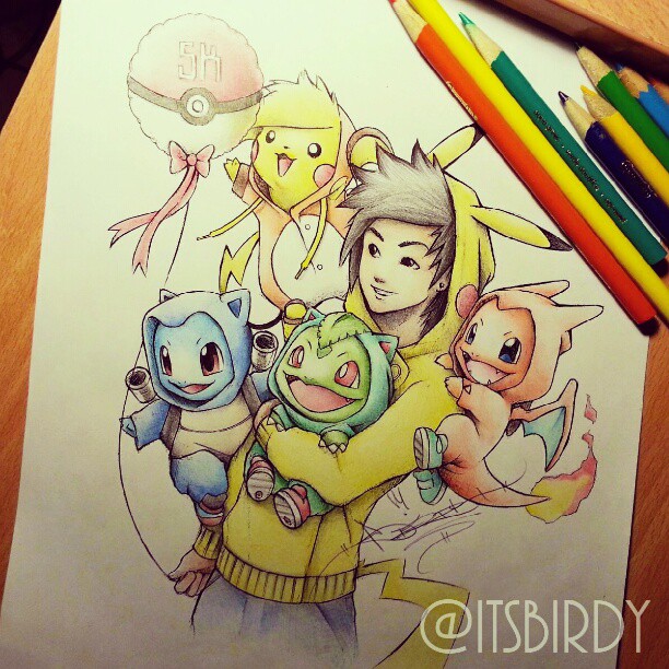 612x612 Adorable Pokemon Onesie Art - Cool Pokemon Drawings