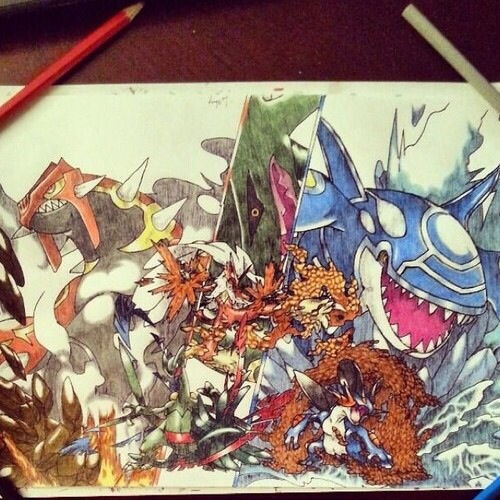 500x500 Not My Drawing, But Cool Drawing For The Upcoming Pokemon Games - Cool Pokemon Drawings