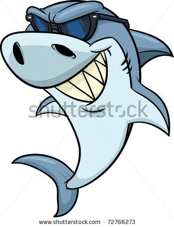 360x470 Friendly Shark Paintings For Children Cool Cartoon Shark Wearing - Cool Shark Drawings