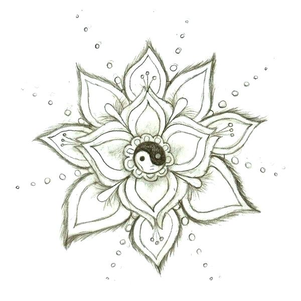 600x600 Cool Flower Drawing Cool Flower Designs Flowers Drawing Simple - Cool Simple Drawing Designs