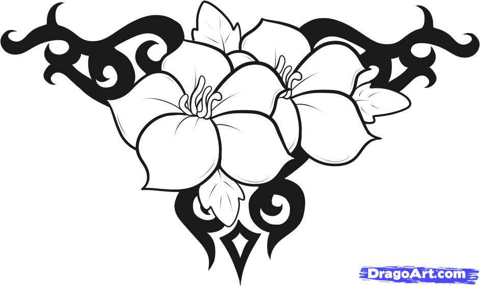 942x563 Cool Simple Designs Drawhow Draw Flower Step - Cool Simple Drawing Designs