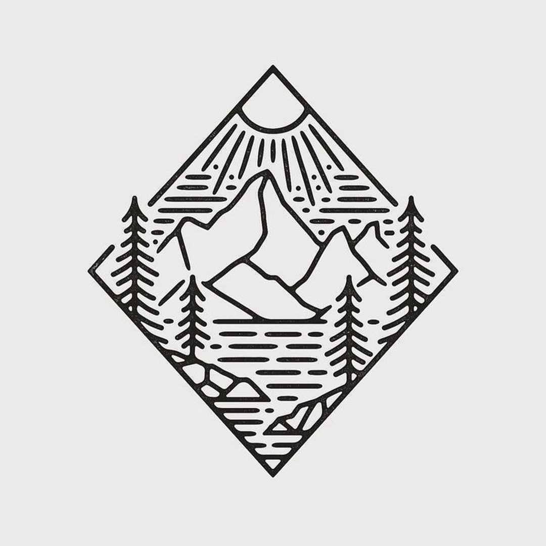 1080x1080 Ways To Use Nature Logo Design For Your Brand Hipster - Cool Simple Drawings