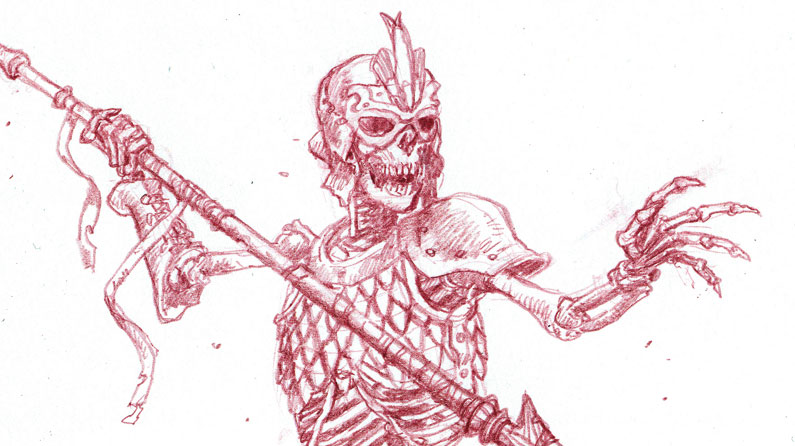 795x446 how to draw fearsome skeleton warriors creative bloq - Cool Skeleton Drawings