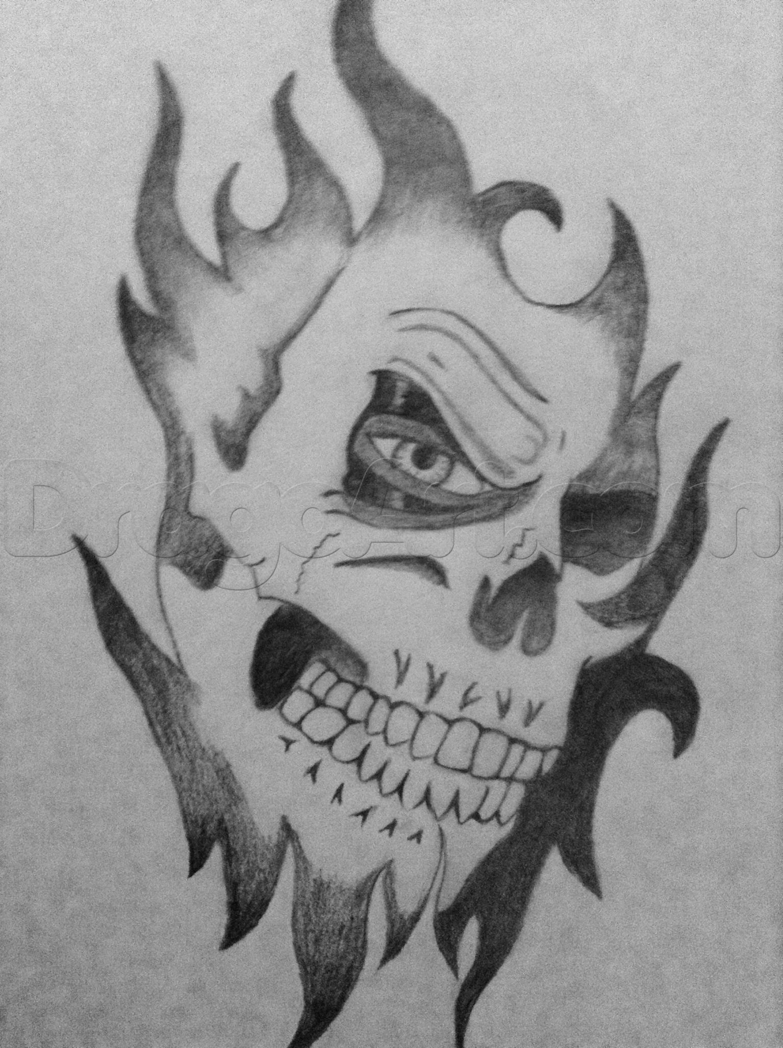 1535x2056 How To Draw An Awesome Skull, Step - Cool Skull Drawings