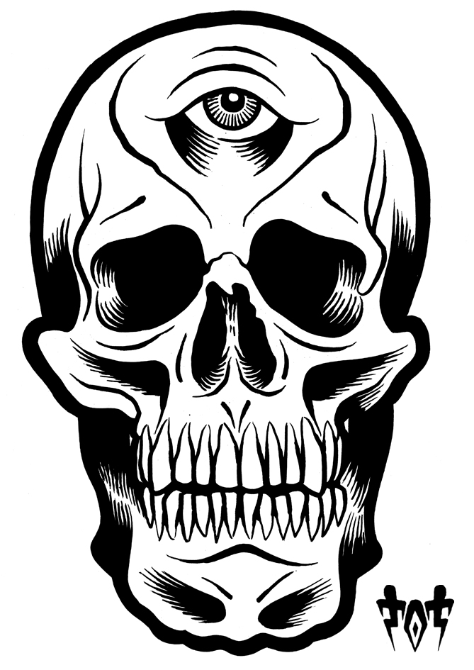 Cool Skull Drawing