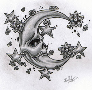 300x292 Gallery Drawings Of Skulls And Stars - Cool Star Drawings