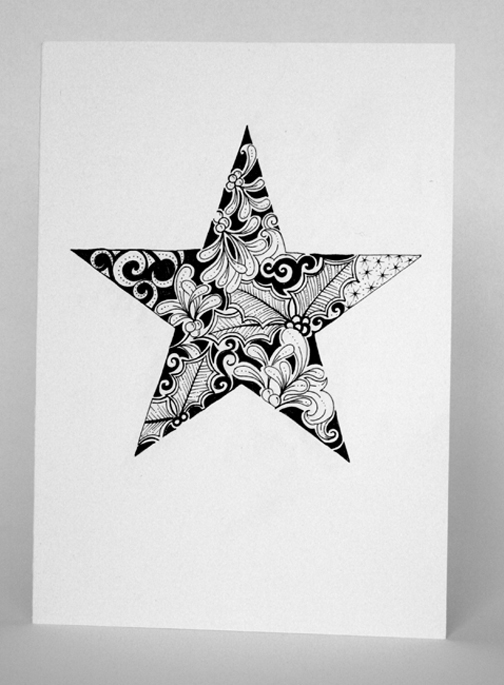 504x685 how to draw christmas cards tattoo navidad, mandalas, dibujos - Cool Star Drawings