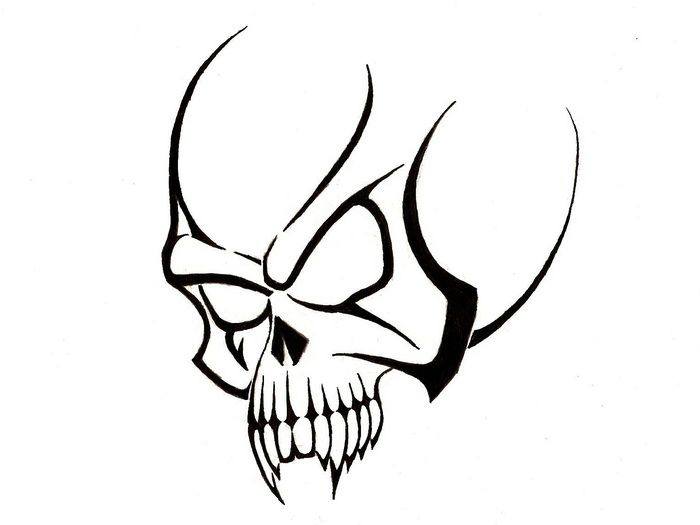 700x525 Cool Tribal Skull Tattoos - Cool Tribal Drawings