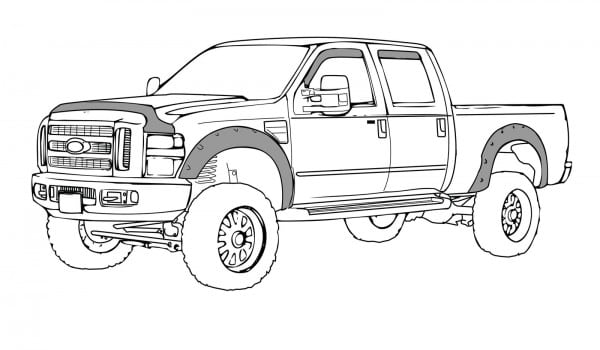 600x350 Cool Trucks To Draw Ford Truck Drawings Best Coloring Collection - Cool Truck Drawings