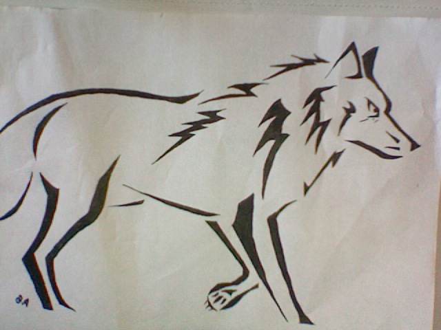 640x480 Cool Wolf Drawings Easy - Cool Wolf Drawings