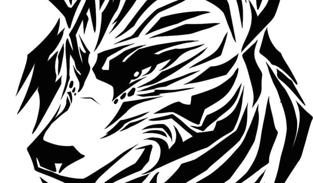 1024x600 draw a cool wolf draw a tribal wolf tribal wolf step - Cool Wolf Drawings