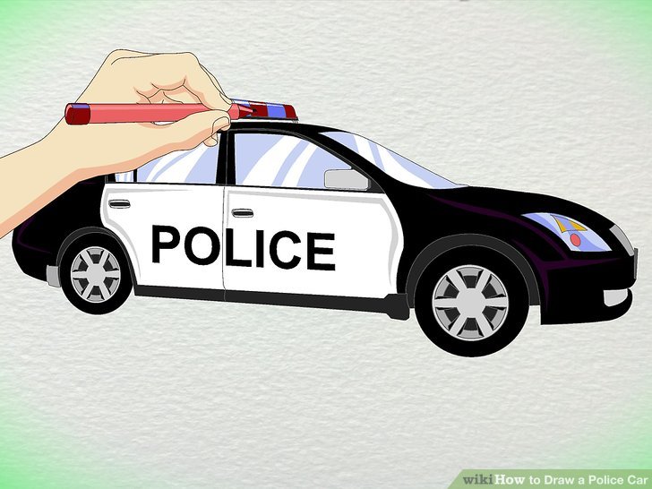 728x546 ways to draw a police car - Cop Car Drawing