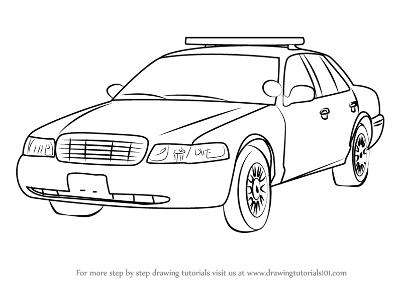 800x567 learn how to draw sheriff car - Cop Car Drawing