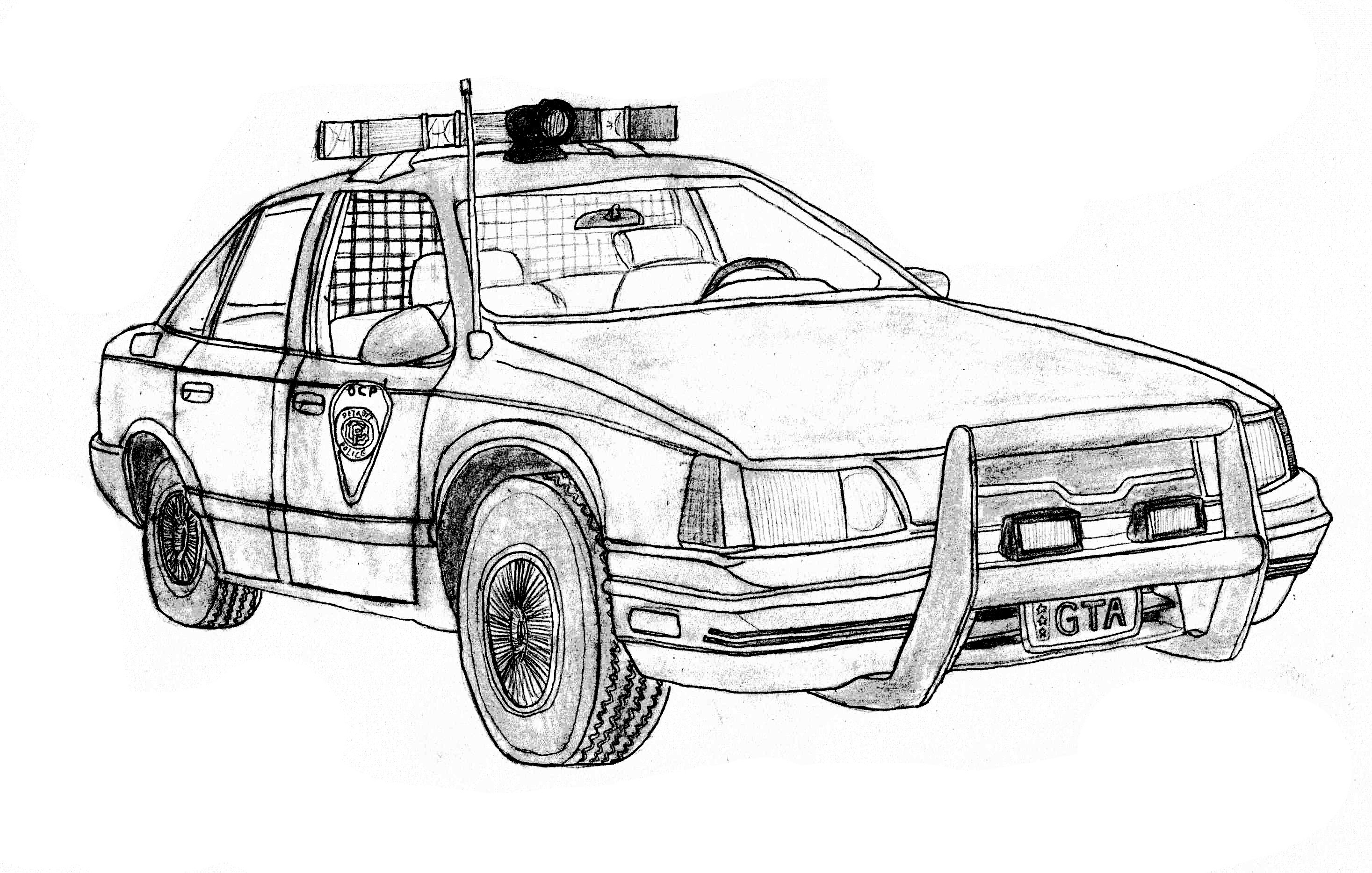 2934x1868 Police Car Drawing Realistic Drawing Skill - Cop Car Drawing