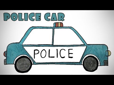 480x360 How To Draw A Police Car Easy Step - Cop Car Drawing