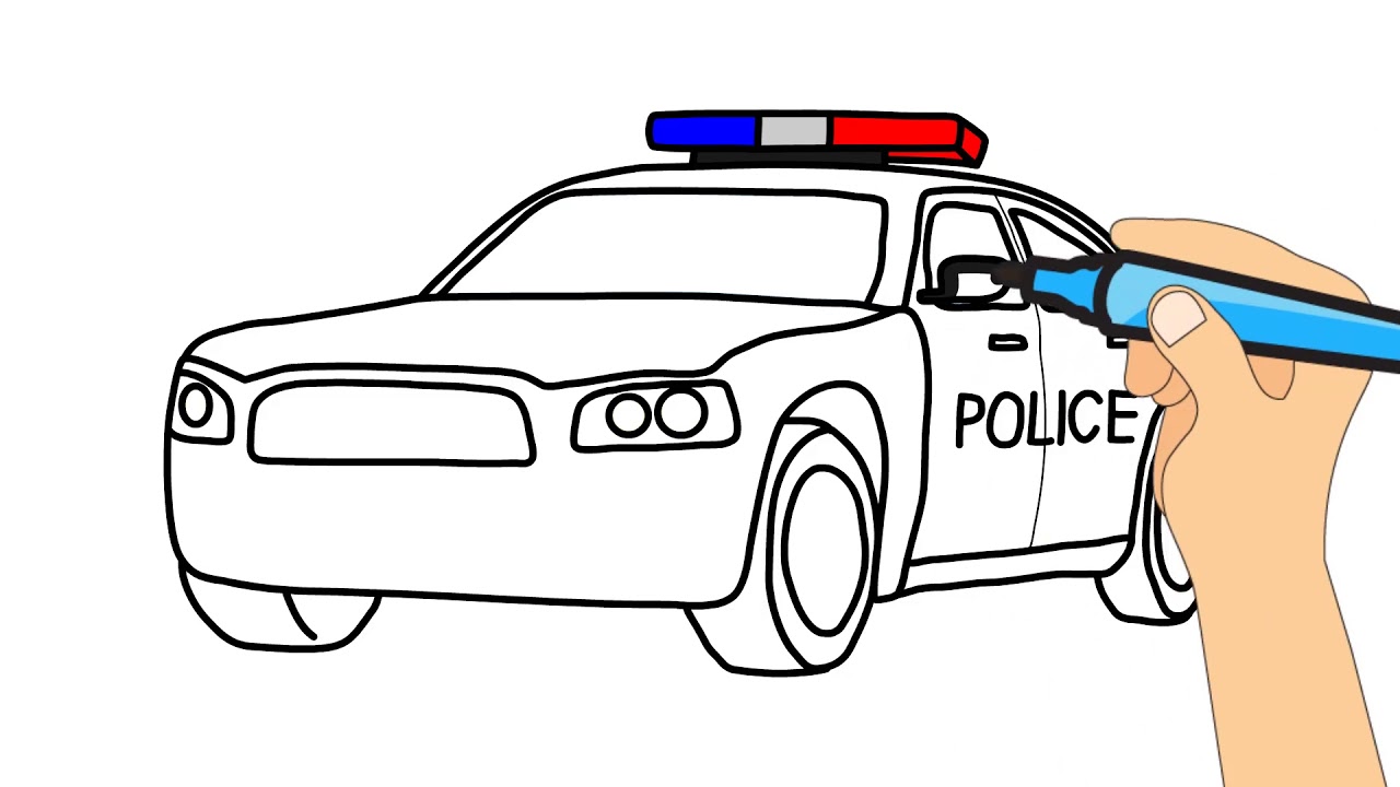 Cop Car Drawing at PaintingValley.com | Explore collection of Cop Car ...