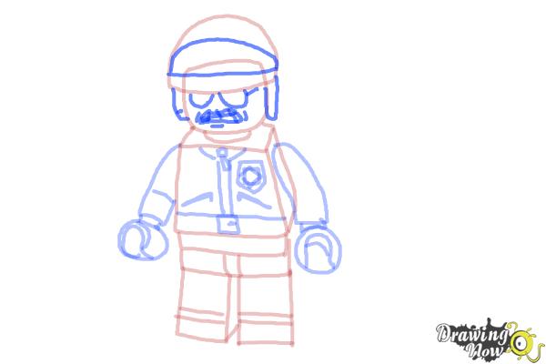 600x400 how to draw bad cop from the lego movie - Cop Drawing