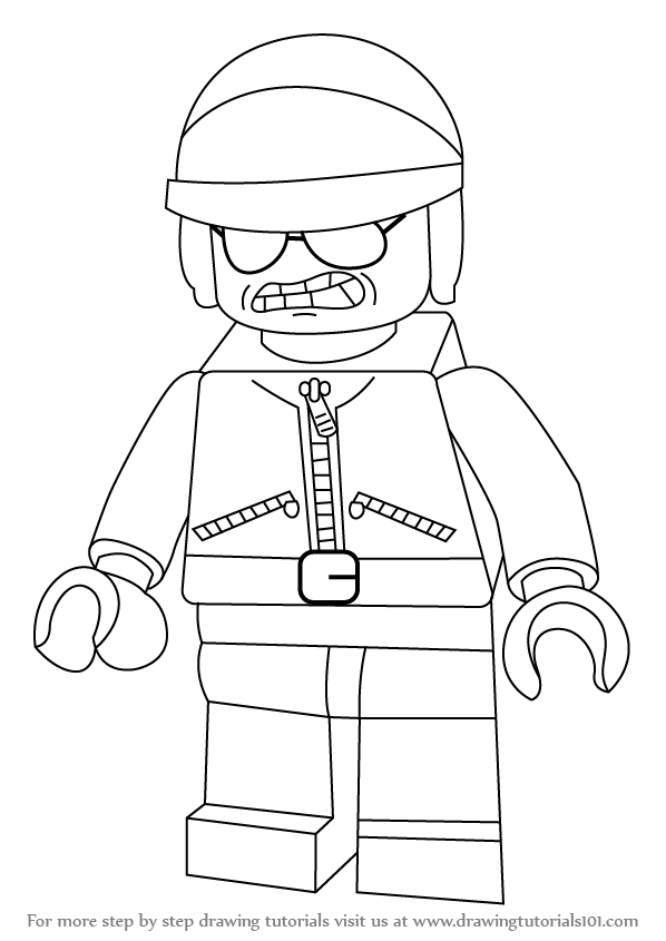 598x845 learn how to draw bad cop from the lego movie - Cop Drawing