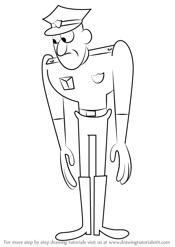 600x846 learn how to draw cop from uncle grandpa - Cop Drawing