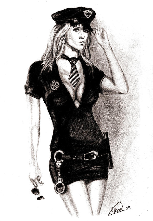 624x900 Hot Police Unifome Drawing - Cop Drawing