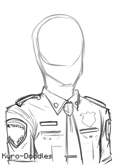 500x665 cop drawing police outfit for free download - Cop Drawing