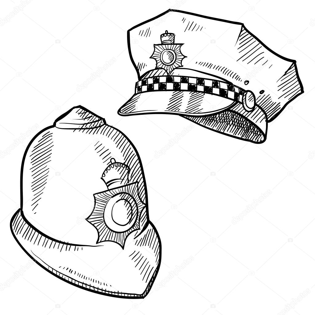 1024x1024 cop drawing police helmet for free download - Cop Hat Drawing