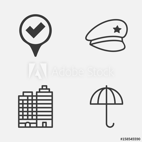 500x500 travel icons set collection of cop hat, gingham, hotel and other - Cop Hat Drawing