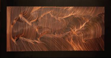375x196 each line one breath black copper drawing - Copper Drawing