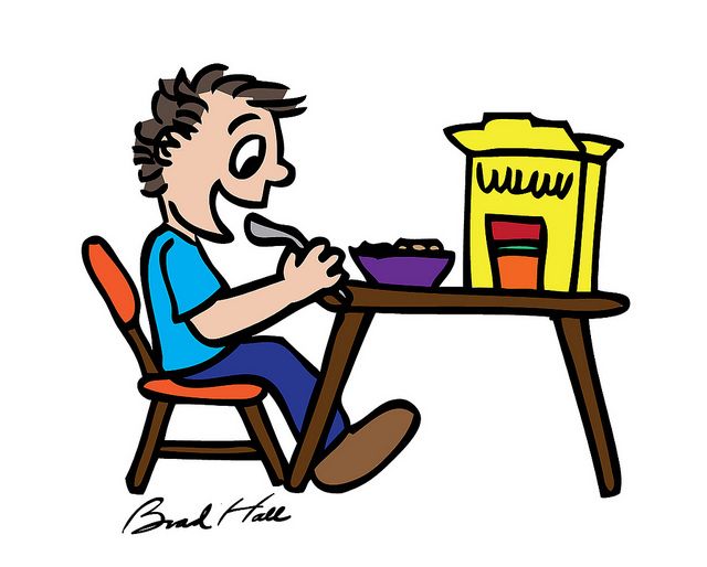 640x514 Copyright Free Cartoon Drawing Of Kid Eating Cereal Craft Ideas - Copyright Drawings