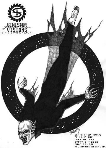 359x500 Death From Above Vampire Drawing Online Store - Copyright Drawings