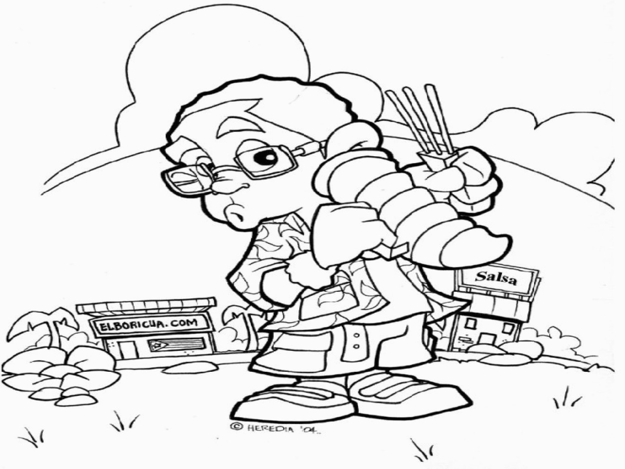 1280x960 coqui coloring - Coqui Drawing