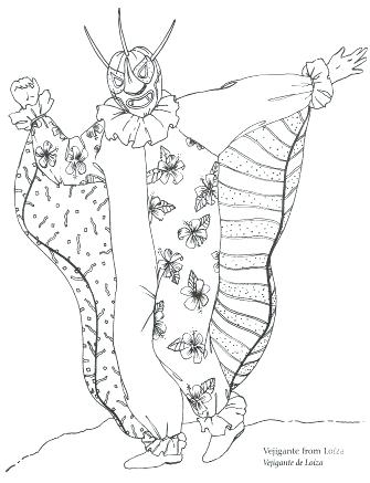 335x437 coqui coloring - Coqui Drawing