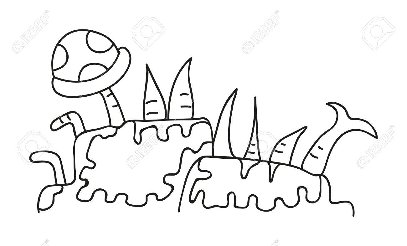 1300x786 drawn coral cartoon - Coral Cartoon Drawing