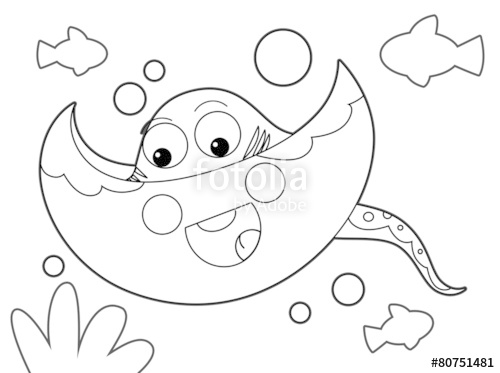 500x373 cartoon coral reef animal - Coral Cartoon Drawing
