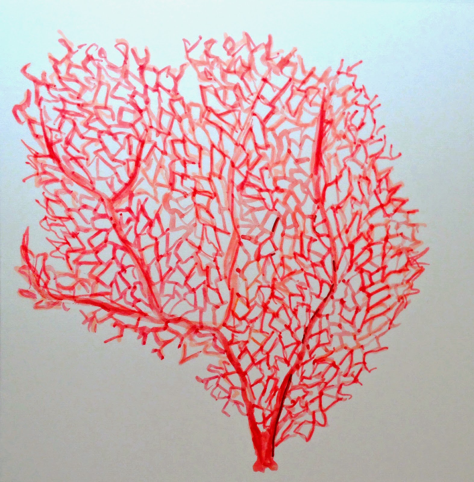 1573x1600 Pulling Prints Drawing A Day - Coral Drawing