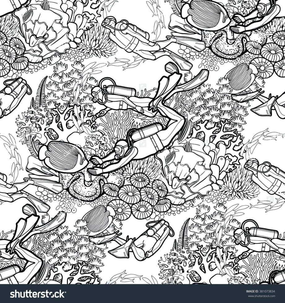 921x982 simple coral reef coloring pages colorings brilliant drawing - Coral Reef Drawing