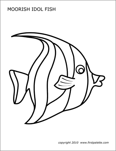 400x518 Coral Reef Fishes Free Printable Templates Coloring Pages - Coral Reef Fish Drawing