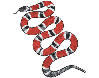 340x270 Large Snake Patch Etsy - Coral Snake Drawing